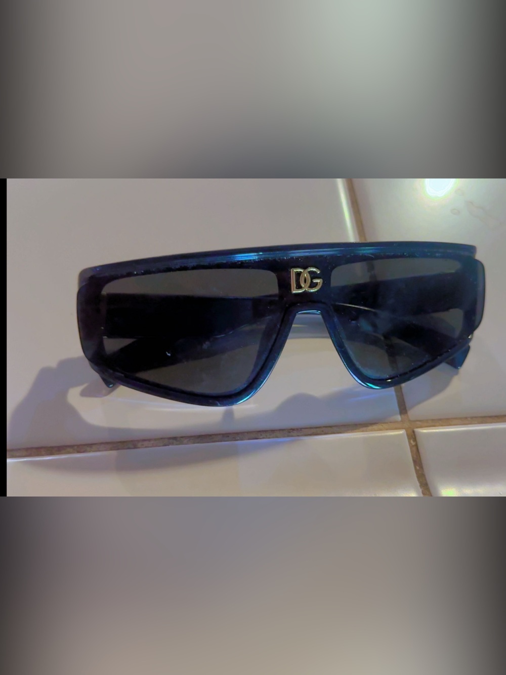 Authentic Dolce & Gabbana Black Wrap Sunglasses for Men, but they’re Unisex.